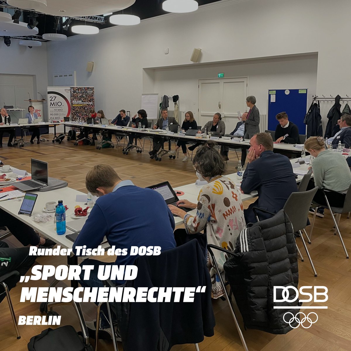 DOSB's tweet photo. In Berlin fand heute auf Einladung des DOSB der erste Runde Tisch zum Thema „Sport und Menschenrechte“ statt.

Diskutiert wurde mit Vertreter*innen aus Politik, NGOs und Mitgliedsorganisationen. Danke für den wertvollen Austausch. Es gibt viel zu tun! https://t.co/c9YiftShPm