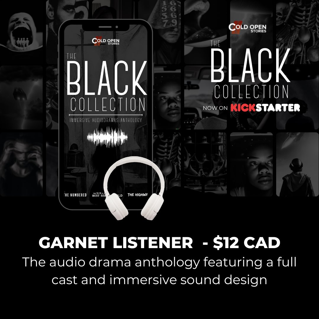 ColdOpenStories's tweet photo. What IS the Black Collection?๐ด๐งฎ๐ธ
The #Kickstarter is an #audiodrama anthology of three tales, complete with an #ebook, #artbook, and other goodies.
Learn more at https://t.co/uGsNuYC40P
#voiceacting #blacklibrary #grimdark #thriller #horror #scifi #reading #coldopenstories https://t.co/3svAz3B0rL