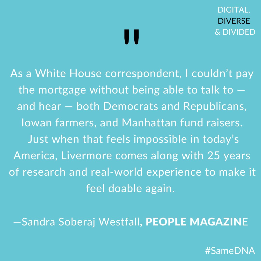 DavidLivermore's tweet image. This is one of my favorite endorsements for DIGITAL, DIVERSE &amp;amp; DIVIDED because it strikes at what I was attempting to do with the book. I wanted to demonstrate how cultural intelligence can guide all of us—even if we never pull out our passports. 
#sameDNA #culturalintelligence