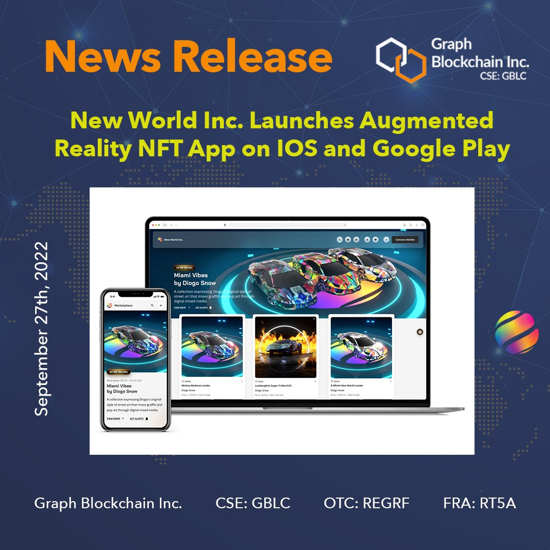 NWSolutions_Inc's tweet photo. 📲New World Launches Augmented Reality NFT App on iOS and Google Play! 
📌Read the news here: https://t.co/P7bGajBL3X
⬇️Download the app for iOS: https://t.co/6pa7qAUYB0
⬇️Download the app for Android: https://t.co/8Zp1LEXnI7 https://t.co/NSQSddso0Y