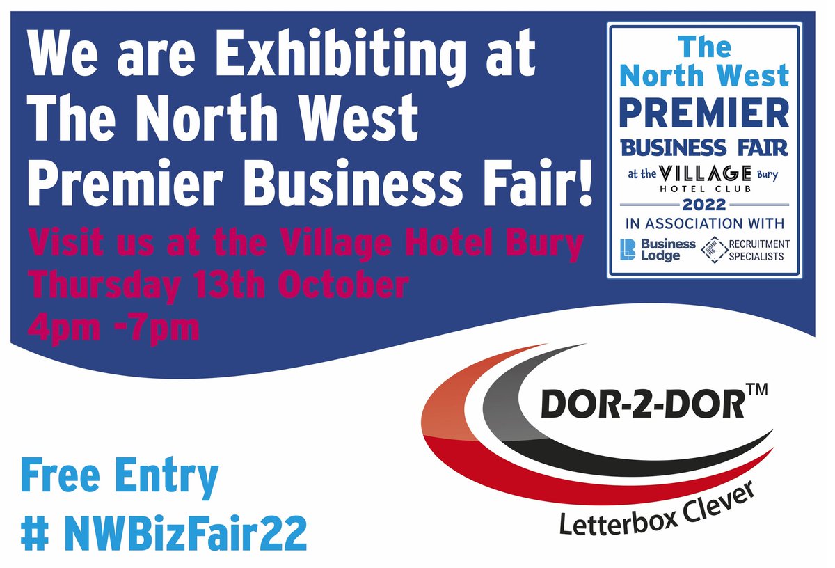 We are delighted to announce that we are exhibiting at the North West Premier Business Fair on Thursday 13th October. 

Doors open at 4pm for the expo, there will be approx. 60 exhibitors, Speed Networking and then from 7pm networking at the bar.

#NWBizFair22 #letterboxclever