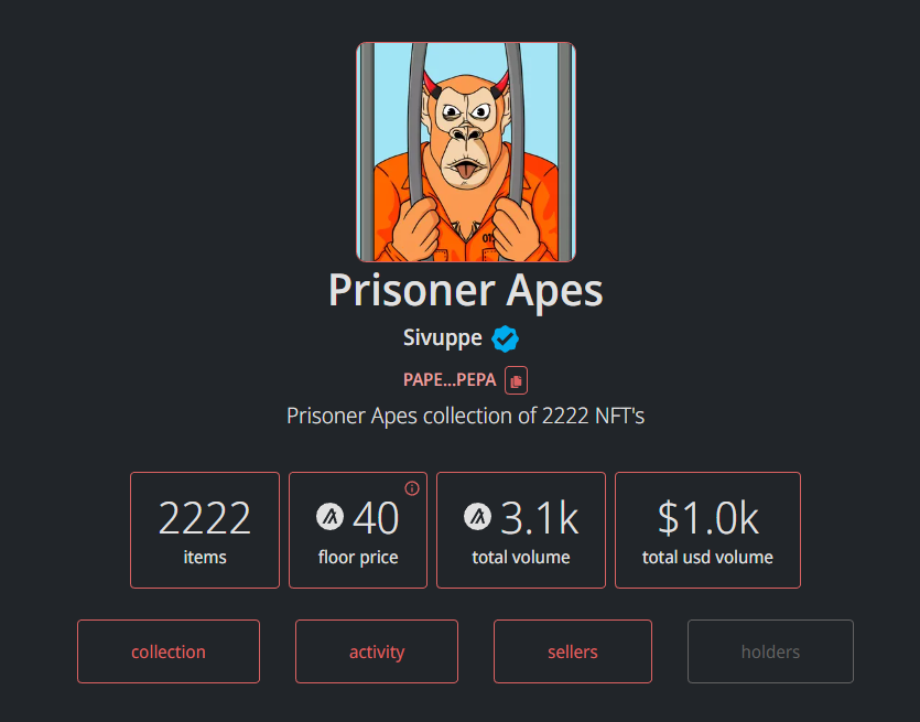 New floor price 40 Algo!🚀
PAPEs are valued in the secondary market and those who participate in the public shuffle have a chance to double their Algo!
#algofam #AlgorandHasNFTs #freeape