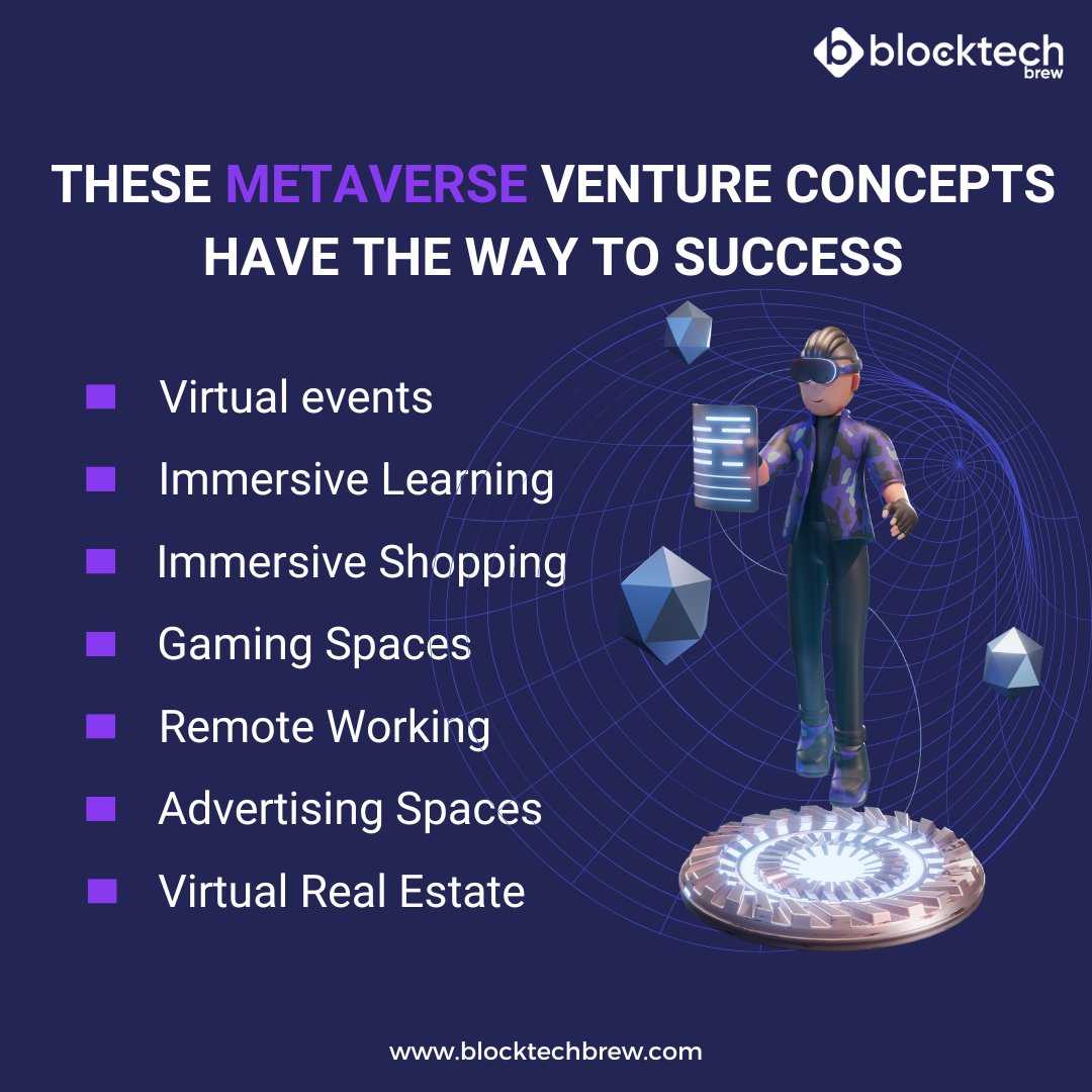 blocktechbrew's tweet photo. 7 Metaverse Business Ideas That Will Attract Attention Around the World in the Future!
.
If you want to build your own metaverse platform
Contact us now
.
#Metaverse #VirtualWorld #VirtualEvents #GamingPlatform #ShoppingPlatform #RealEstatePlatfrom #VirtualLand #BlocktechBrew https://t.co/d6rqte7nMc