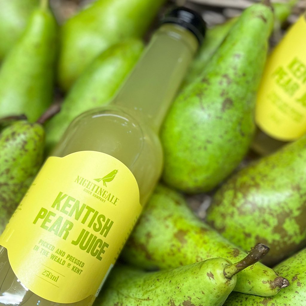 NFarmShop's tweet photo. Have you tried our own Kentish Pear juice yet? Picked and pressed in the Weald of Kent by @nightingalecider and available to buy from Nightingale Farm Shop! 🍐
.
.
#kentpears #kentfruit #kentishmade #kentishfood #kentfoodie https://t.co/m1DeIlrtFc