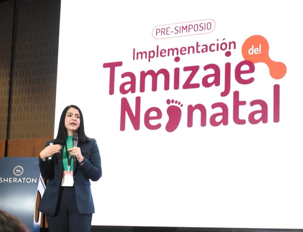 #AEstaHora Nuestra Directora General INS, Martha Ospina, presenta los lineamientos técnicos del tamizaje neonatal en Colombia en congreso <a href="/acmgencol/">ACMGen Colombia</a> “En #SISPRO Sistema Integrado de administrado por #MinsaludCol está el Registro Nacional de Pacientes con Enfermedades Huérfanas”