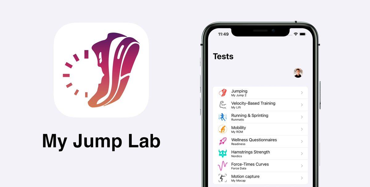 💥Measure performance just with your phone or tablet: <a href="/MyJumpApp/">My Jump Lab</a> !💥

Jumps, sprints, VBT, movility, asymmetries, mocap...🏃🏻‍♂️🏋🏻‍♂️🤾🏻‍♂️📐✅

🍎Apple: apps.apple.com/es/developer/c…
👾Android: play.google.com/store/apps/dev…
📝Validations: pubmed.ncbi.nlm.nih.gov/?term=balsalob…
📹Tutorials: youtube.com/playlist?list=…