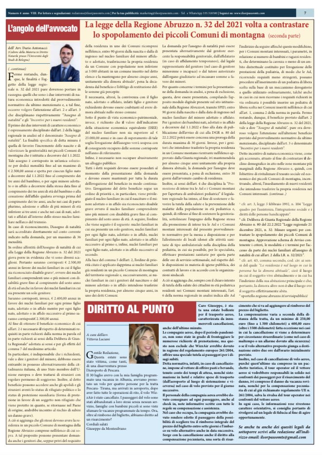 DarioAntonacci's tweet photo. “La #legge della Regione Abruzzo 32/2021 volta a contrastare lo spopolamento dei piccoli #Comuni di #montagna”seconda parte, rubrica angolo #avvocato, de @ilsorpassomts #culturagiuridica #law #laleggenondormemai #unaquestionedidiritto #lawyer #Lawyers #lawyerup #diritto #ius #lex https://t.co/WRAWEIKtoK