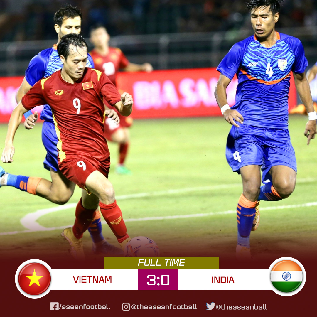 Asean Football Fifa International Friendly Match 27 9 Ft Vietnam 3 0 India Vff T Co Omlykarmrk Twitter