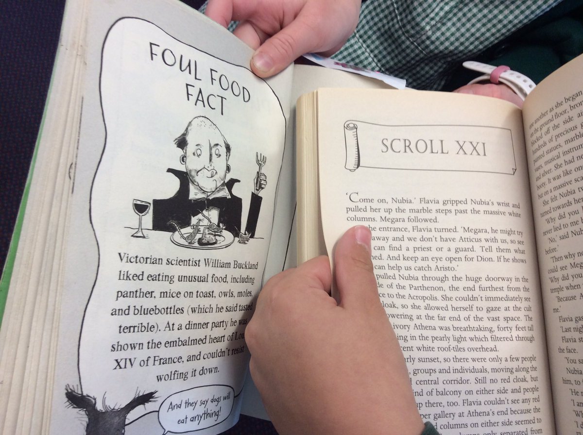 SharksClass's tweet image. After studying Roman Numerals this morning, Sophia and Nicholas were the first to spot some in their books. Can they spot any more outside school? 1HP for every tweet of Roman Numerals in the real world! @PanthersClass