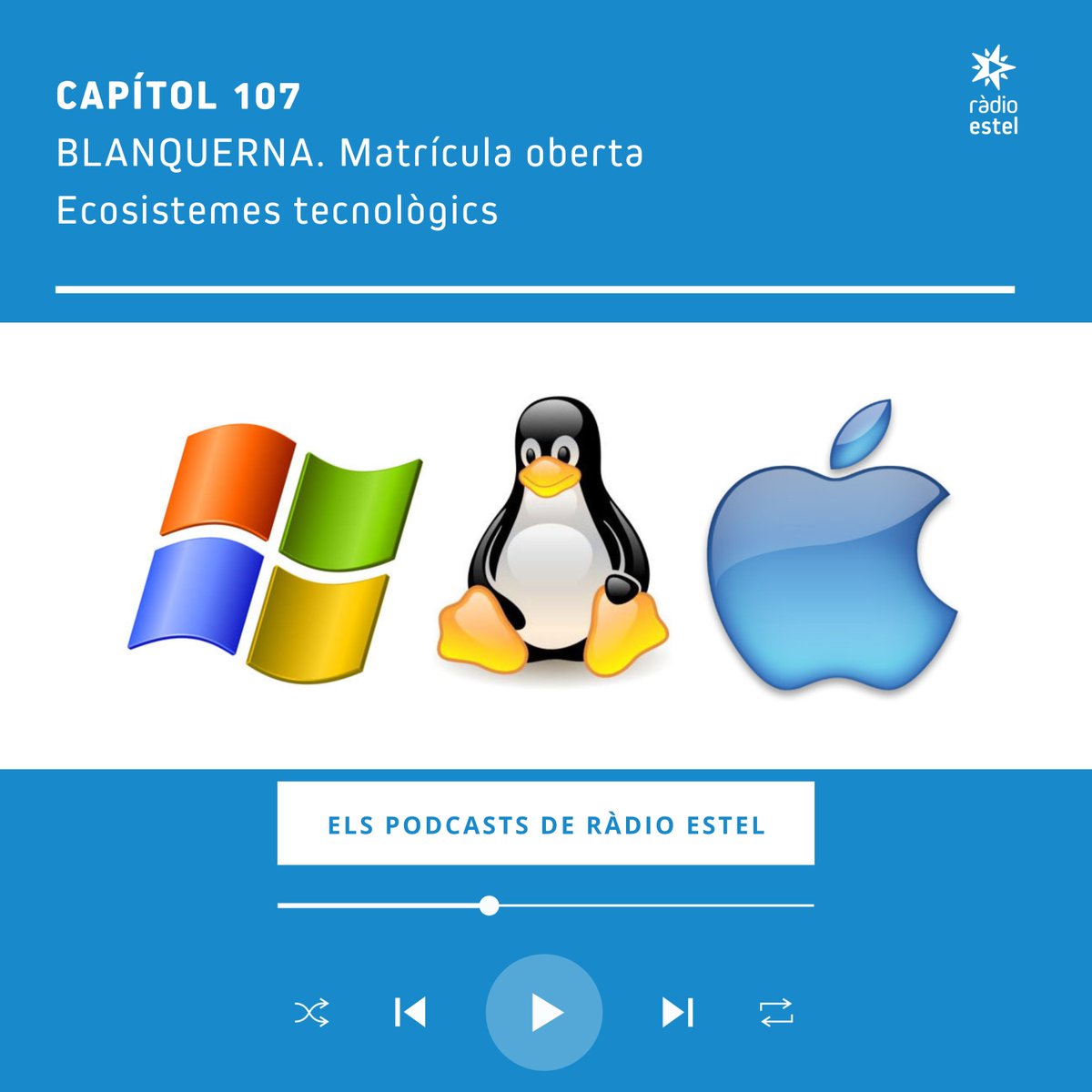 PODCAST 🎙️ | Blanquerna Mac, Linux, Windows... quin sistema operatiu ens convé? 🔹Ens descobreix tots els secrets Miquel Àngel Prats (@maprats), doctor en pedagogia mestre, psicopedagog i doctor en Pedagogia a @BlanquernaFPCEE. ▶️ bit.ly/3BOn1Ol I també a Spotify!