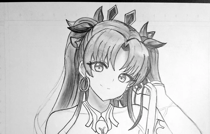 黒が多すぎる……
……ツラいけど……
長年鉛筆で描いてきた努力を
試す時だッ!! 