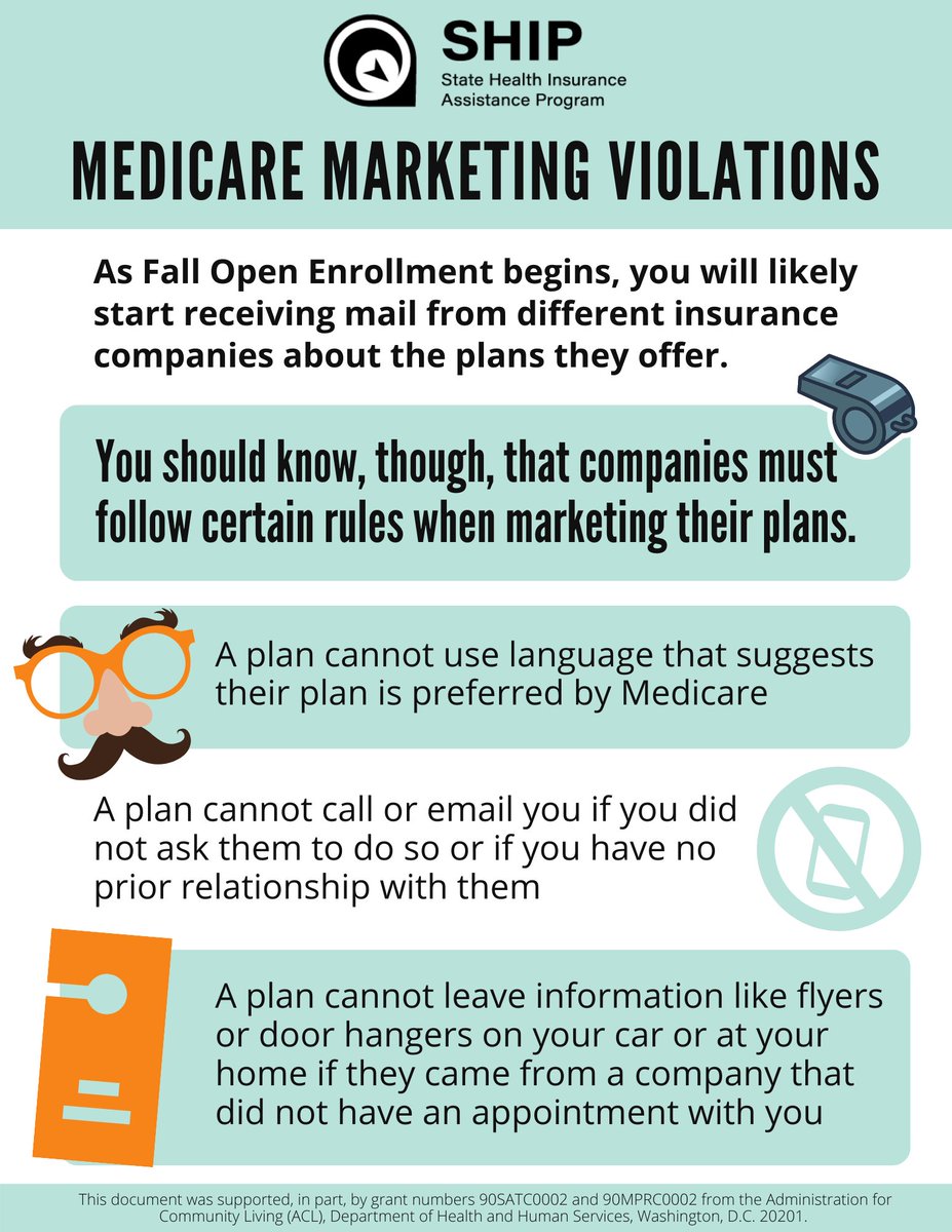 MMAPInc's tweet photo. Medicare Open Enrollment is just around the corner.  And that means the flood of Medicare health and drug plan marketing.  Medicare has marketing rules on what plans can and cannot do.  If you see any of these red flags, contact MMAP, Michigan's SMP at 800-803-7174. https://t.co/Pq9H4jtZEw