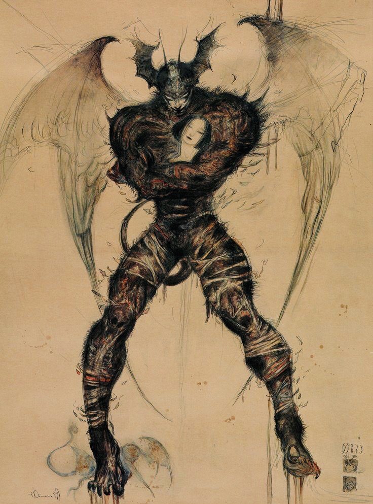 nostalgiaa's tweet photo. devilman by yoshitaka amano https://t.co/YjOUJzkL7m