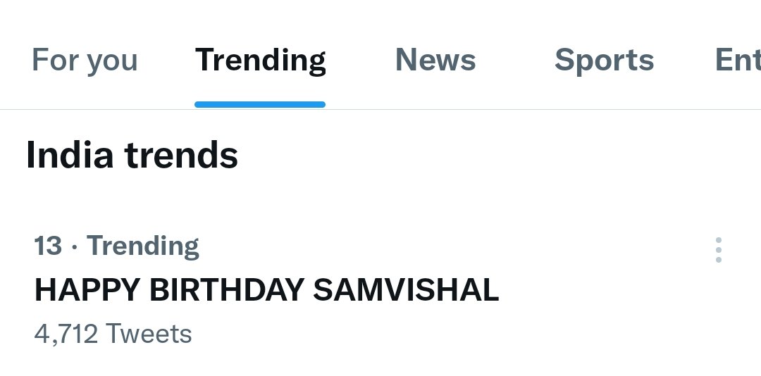 ani_editz's tweet photo. Finally he is trending his first phrase trend @samvishal280999 
HAPPY BIRTHDAY SAMVISHAL https://t.co/XBuGeMicON