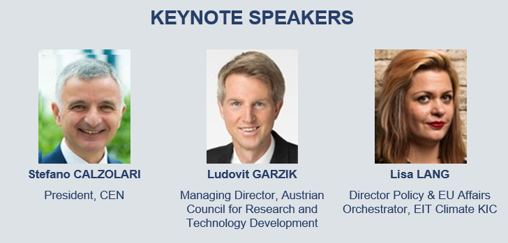 Standards4EU's tweet photo. 📢All researchers, innovators, standardizers &amp; policy makers out there! We invite you to join CEN's president Mr Calzolari, Mr @LudovitGarzik and Mrs Lisa Lang of @ClimateKIC for the ceremony of the #StandardsPlusInnovation awards of 3 October.
🏆Register: https://t.co/O6x4qKrkTy https://t.co/LewLrRGiT5