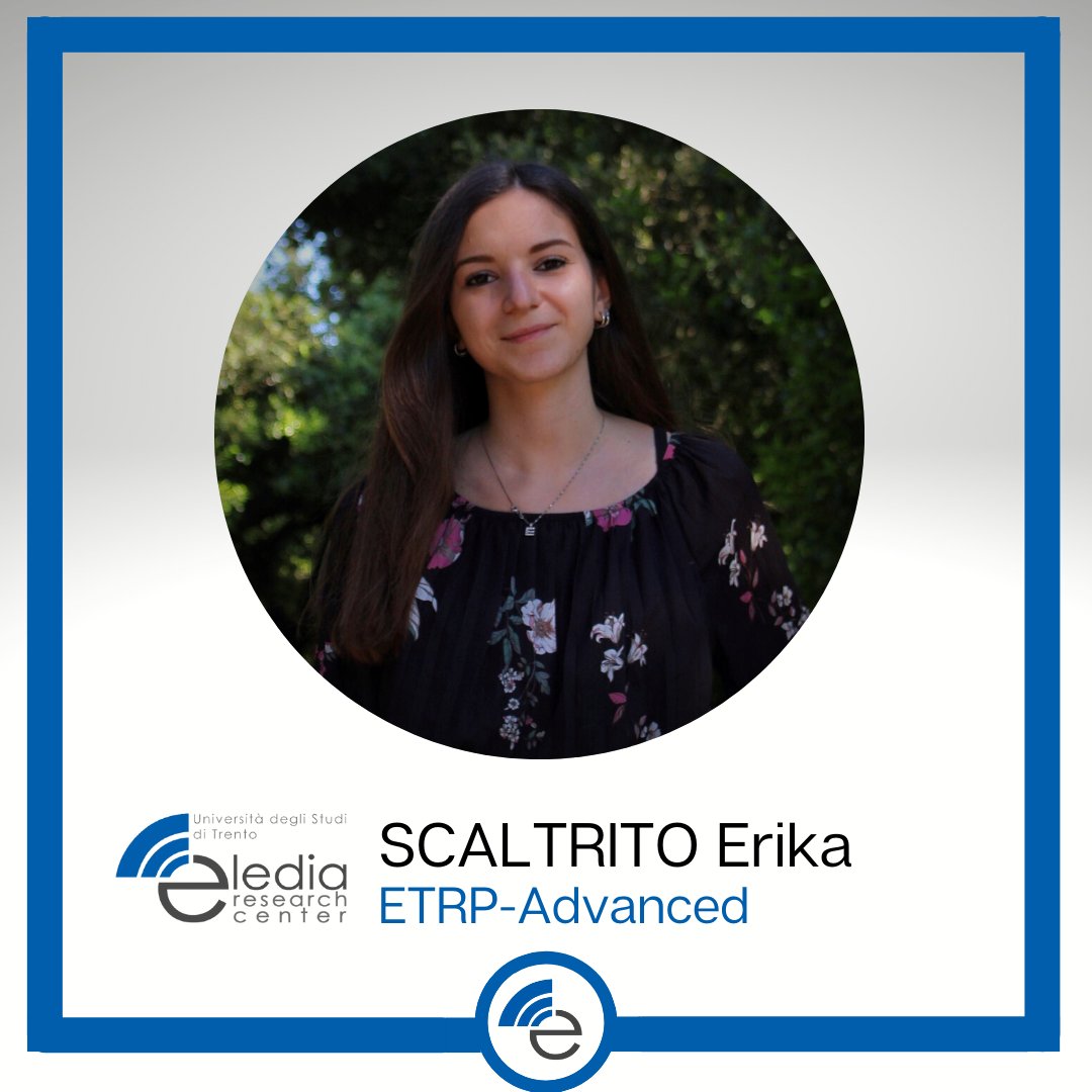 ELEDIAResearch's tweet photo. We are happy to announce that SCALTRITO Erika has joined the #ELEDIA staff. A warm welcome to the new member of our research center!
---
#research #news #ELEDIAresearchcenter @UniTrento #ELEDIAresearch #UniTN https://t.co/yw3K4IC45M