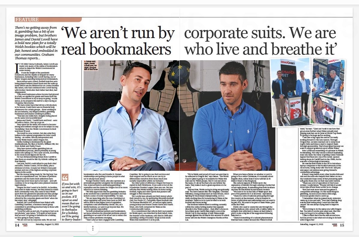 It was a real honour to feature in the magazine section of the Western Mail a few weeks ago.

We're a family business trying to do things a little differently by backing Welsh Sport and championing its success

<a href="/WalesOnline/">WalesOnline 🏴󠁧󠁢󠁷󠁬󠁳󠁿</a> 

#familybusiness #welshsport #togetherstronger