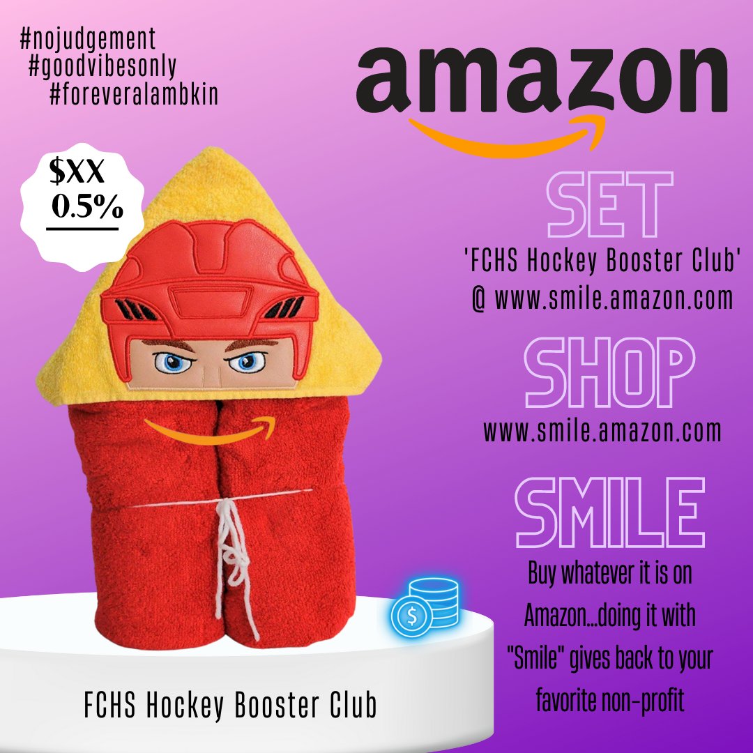 Giving back is easy with AmazonSmile, u select "FCHS Hockey Booster Club", u shop on smile.amazon and each time u do they give .5% back!  Cannot be easier....