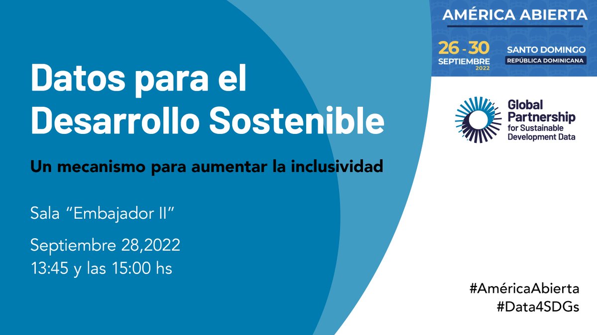 Mañana estaremos hablando sobre datos inclusivos,  gobernanza en #AmericaAbierta 
 #DataValues 
sched.co/1AddI