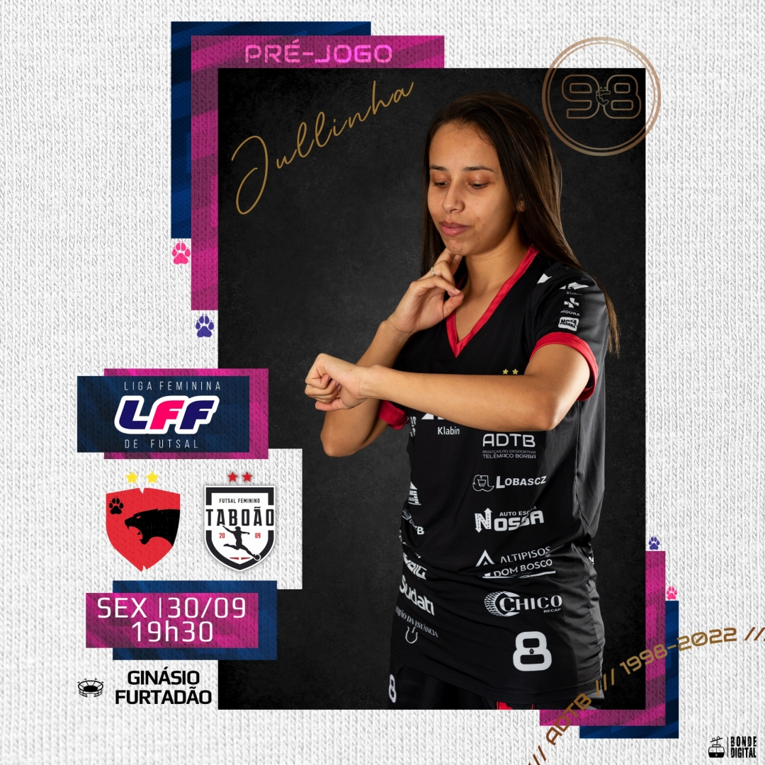 SE LIGA NA LIGA: SEXTA as Panteras entram em quadra no Furtadão para o jogo de ida das Quartas de Final da Liga contra a equipe de Taboão...!!!
O Furtadão vai tremer...!!!

🏆 LFF
✍ QUARTAS DE FINAL (IDA)
⚽ ADTB X TABOÃO
🏟 FURTADÃO - PR
🗓 30/09 - 19h30