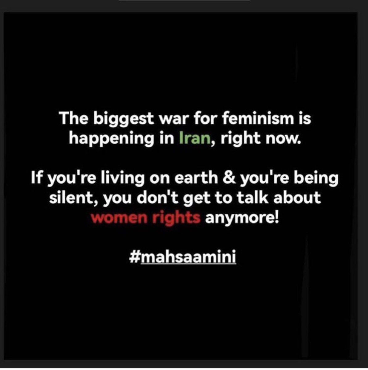 ZinatPirzadeh's tweet photo. Var är ni kära Feminister? #helpiranianwomen 🖤 https://t.co/BDw5zjYBGQ