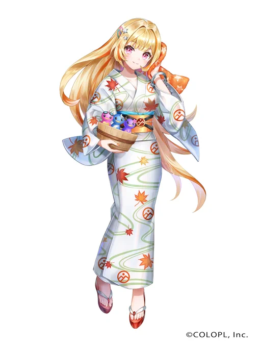 株式会社コロプラ様「白猫プロジェクト NEW WORLD'S」『白猫温泉物語4 HOT UTOPIA』にて【ビスケッタ】を描かせていただきました。今回浴衣ver.もあります～よろしくお願いいたします!白猫 #白猫プロジェクト 