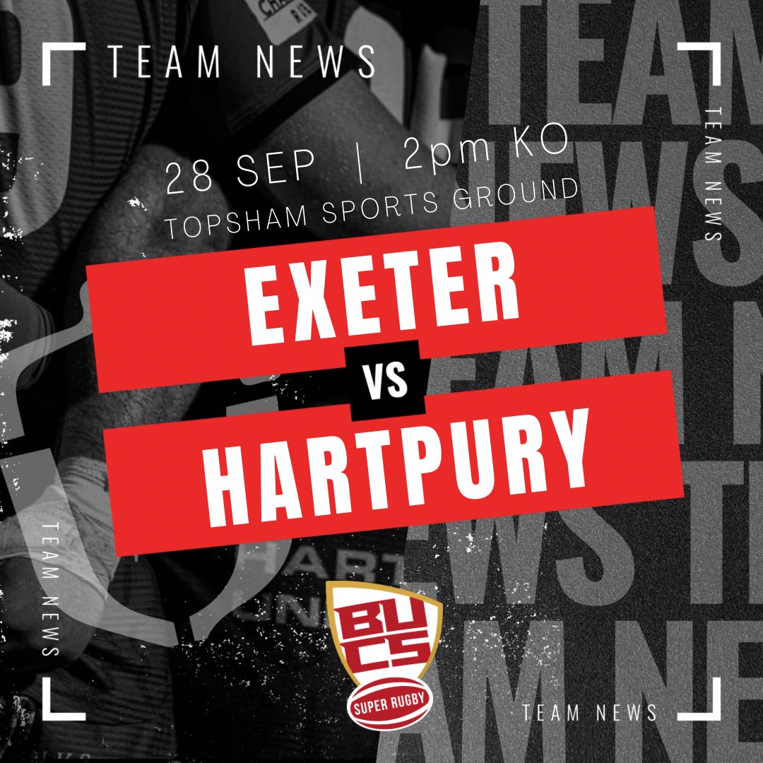 HartpuryRugby's tweet photo. WE’RE BACK! 💥

Here is your @HartpuryRugby 1 XV Team to take on @ExeterUniRFC tomorrow in our opening fixture of the 2022-23 @BUCSSuperRugby season!🥁

Who’s Excited?🤩

#hartpuryrugby  #bucssuperrugby #EXEvHART https://t.co/wn5bd14ev7