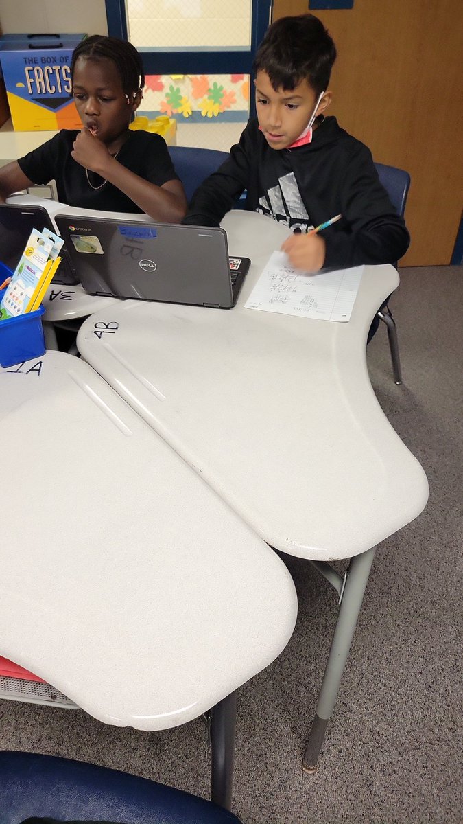 AliciaChavezNBE's tweet photo. Mrs. Cormier's mathematicians doing a  Stranger Things themed digital breakout room. Engaged and rocking it. @HumbleISD_NBE @HumbleElemMath @Cormier_NBE https://t.co/VNzVfg63D3