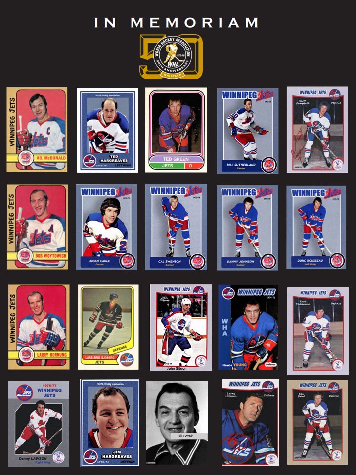Some additions made. Hard to believe we celebrate the 50th Reunion in Whistler in 10 days without 25 WHA Jets.<a href="/UtilityVoice/">Paul Edmonds</a> <a href="/RodPedersenShow/">The Rod Pedersen Show</a> <a href="/geoffkirbyson/">Geoff Kirbyson</a> <a href="/pastimesports/">Pastime Sports</a> <a href="/WorldHockeyDAO/">World Hockey Alliance- WHA</a> <a href="/WpgJetsStats/">Winnipeg Jets History 🇨🇦 🇺🇦 🇮🇱 #AllTimeJets</a> <a href="/TheSportMarket/">Tom Mayenknecht</a> <a href="/GoucheLive/">The GOUCHE Live!</a> <a href="/hockey_samurai/">The Hockey Samurai 侍</a> <a href="/hustlerama/">Andrew Paterson</a>