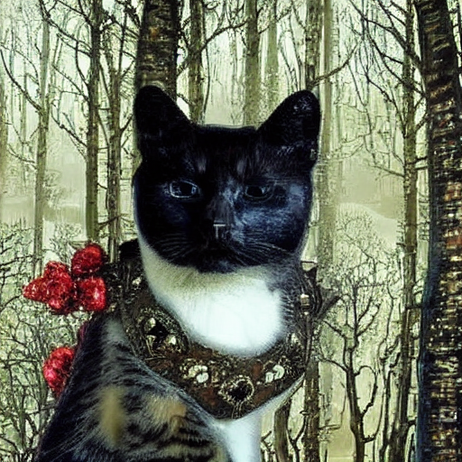 satorinrinriy's tweet photo. いろんな猫にチャレンジしてみた。
「リアル,超詳細,肖像画,夜の森のバロック,ルネサンスの猫,エレガント,美しい,猫」
元のStableDiffusionの呪文っぽく単語で並べてみたんだけど。なかなか。

#JapaneseStableDiffusion
#StableDiffusion https://t.co/PsBI3sfrf6