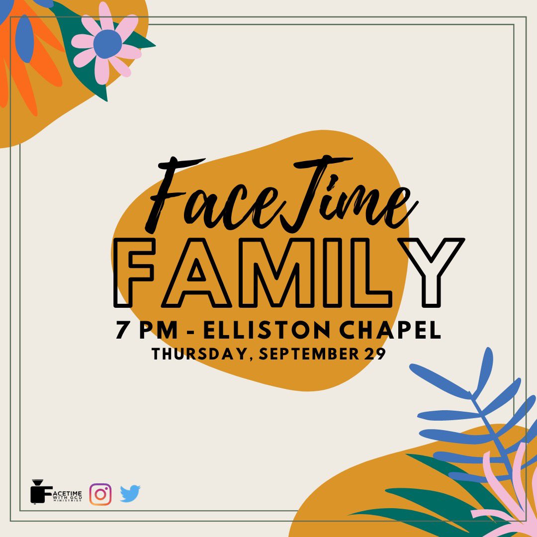 Last Week of Semester 1’s September… October Face Time with God loading… Family, let’s show up and show out this Thursday service! 🔆🍁🌻 Praying for everyone’s official Fall kickoff week! 

#baylorftg | #ftgodbaylor