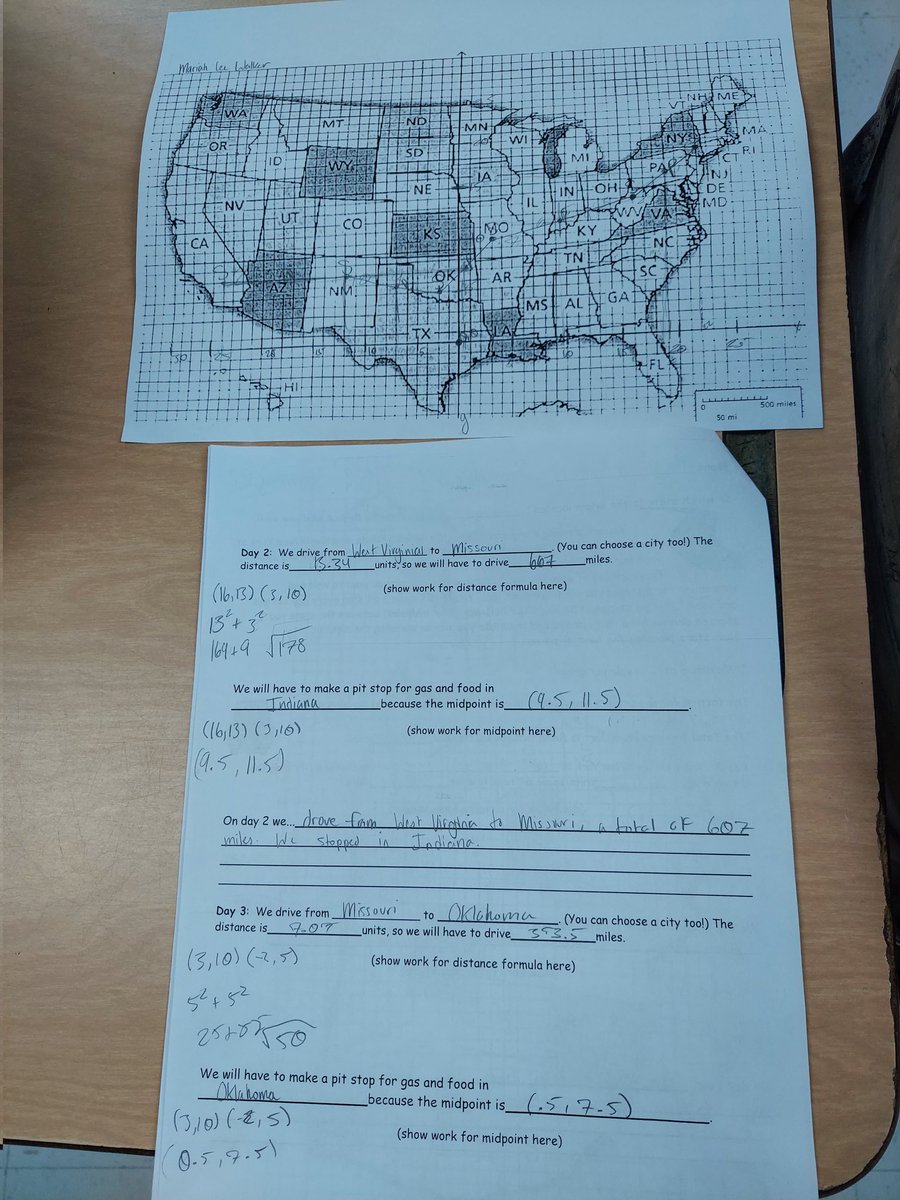 TGSMrAffie's tweet photo. Planning a road trip in Geometry #distanceformula #tgsnation https://t.co/W8kk4TVeaj