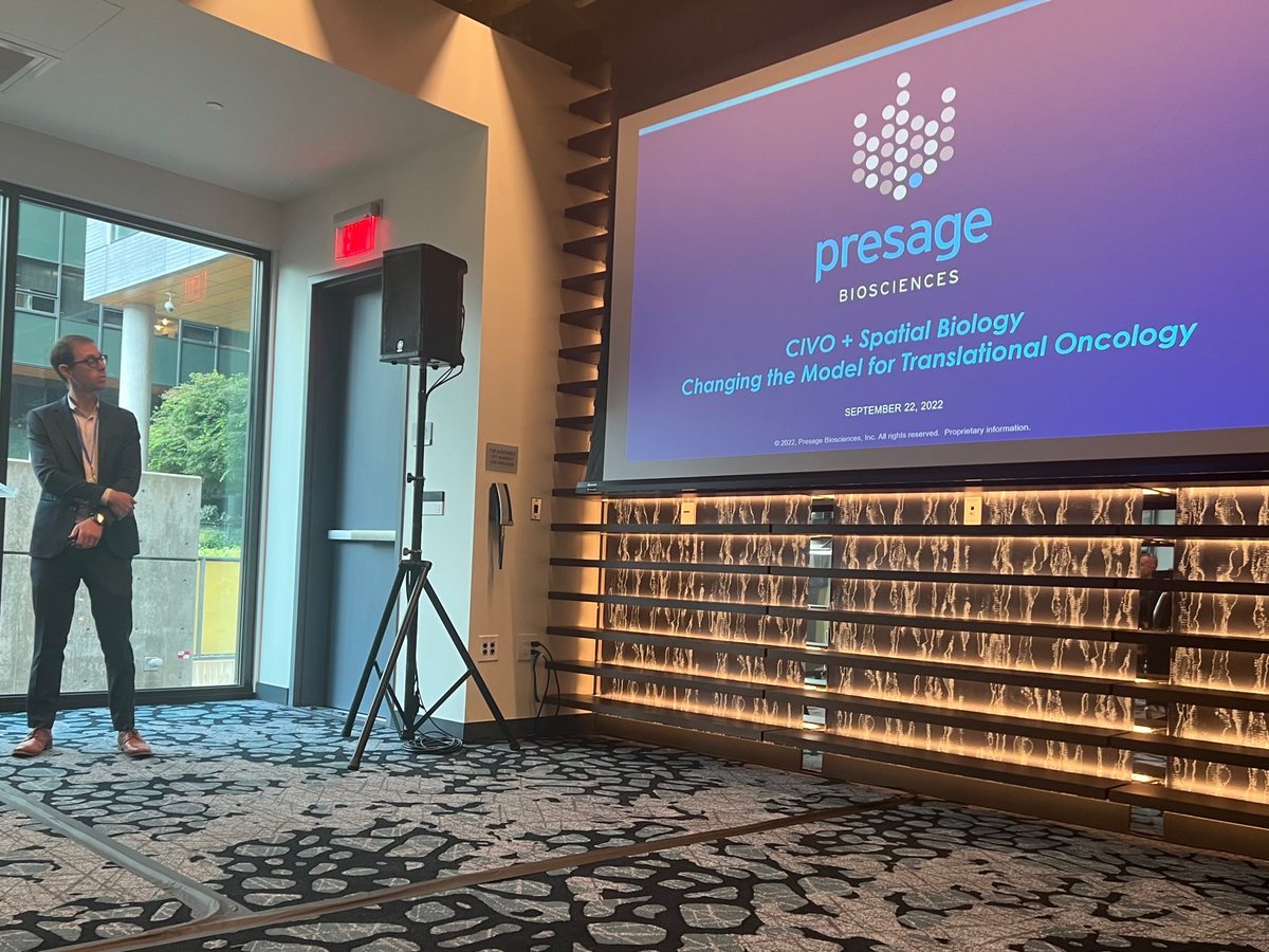 Thank you <a href="/biotechne/">Bio-Techne</a> for the opportunity to present a new dimension in #spatialbiology and how <a href="/PresageBio/">Presage Biosciences</a> uses #CIVO and <a href="/ACDbio/">Advanced Cell Diag.</a>'s RNAscopes to not only validate mechanism of action but also to evaluate novel combinations in drug-exposed areas of intact patient tumors!