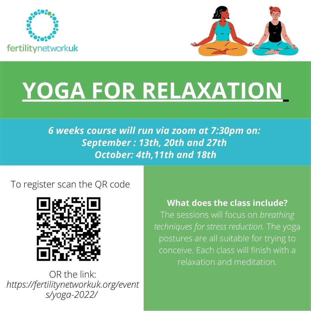 Have you heard of @FertilityNUK? They provide free and impartial support, advice, information and understanding for anyone affected by fertility issues. Join them this evening for a Yoga for Relaxation event via Zoom. Sign up here: pulse.ly/c28tbyfdm7