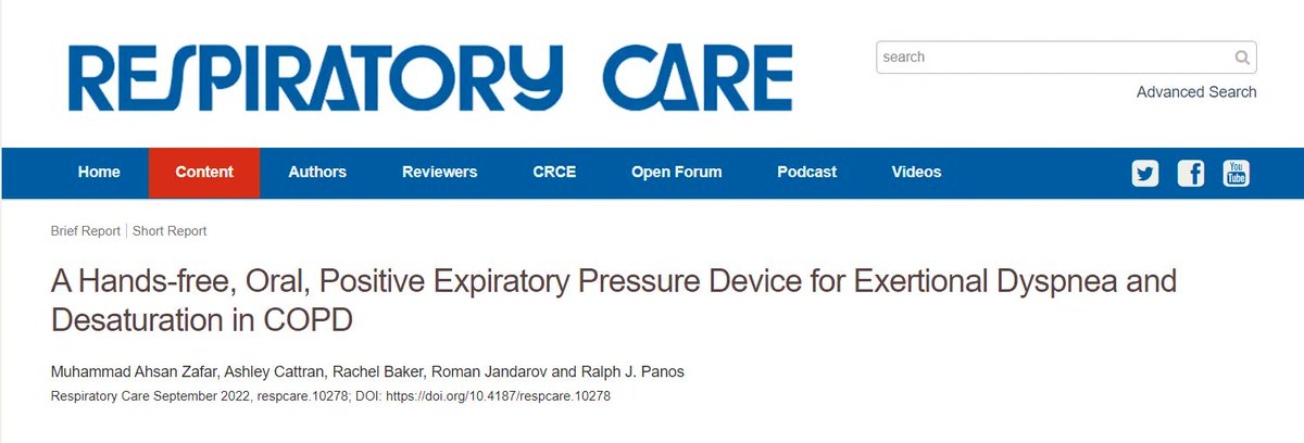 ATS_BSHSR's tweet photo. A Hands-free, #Oral, #Positive #Expiratory #Pressure #Device for #Exertional #Dyspnea and #Desaturation in #COPD #Pulmonary #Lung https://t.co/dfZKvNIkeS https://t.co/FIRaSD1Zdz