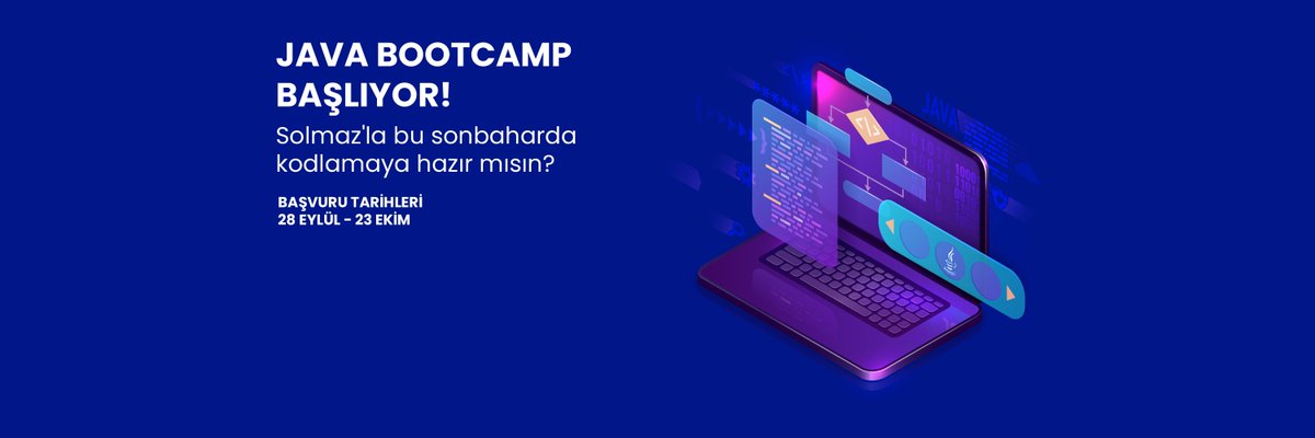 Bootcamp Alarmı 📣

#Kodluyoruz Java Bootcamp başvuruları açıldı!🚀
<a href="/solmazlojistik/">Solmaz</a> sponsorluğuyla gerçekleştirilecek #Java Bootcamp'in son başvuru tarihi 23 Ekim Pazar ⏰

Türkiye'nin neresinde olursan ol! Hemen başvur👇
bit.ly/javabootcamp20…
