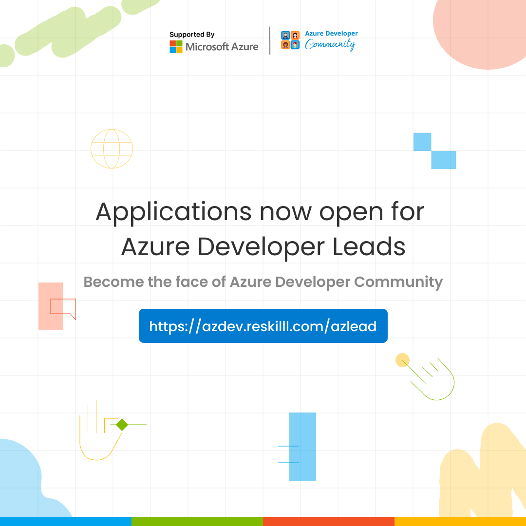 Applications are now OPEN for AZURE DEVELOPER LEADS!😍

Join India's Largest Community Today!

Apply now: azdev.reskilll.com/azlead