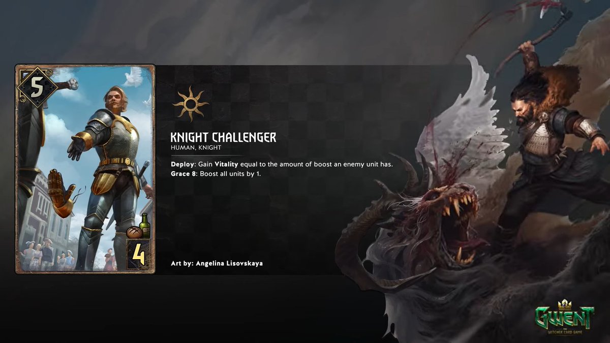 Segundo día de revelación de las nuevas cartas por venir de #Gwent, es el turno de los oscuros, NG. Esta es especial porque una carta fue revelada por un miembro del equipo y pueden ver el artículo que hizo en la página web del <a href="/TeamViper_ES/">Team Viper</a> 😉. <a href="/gwentperu/">Gwent Perú</a> <a href="/Gwent_Esp/">Gwent Esp - Comunidad</a> <a href="/Gwent_LAT/">Gwent Latino - Comunidad</a>