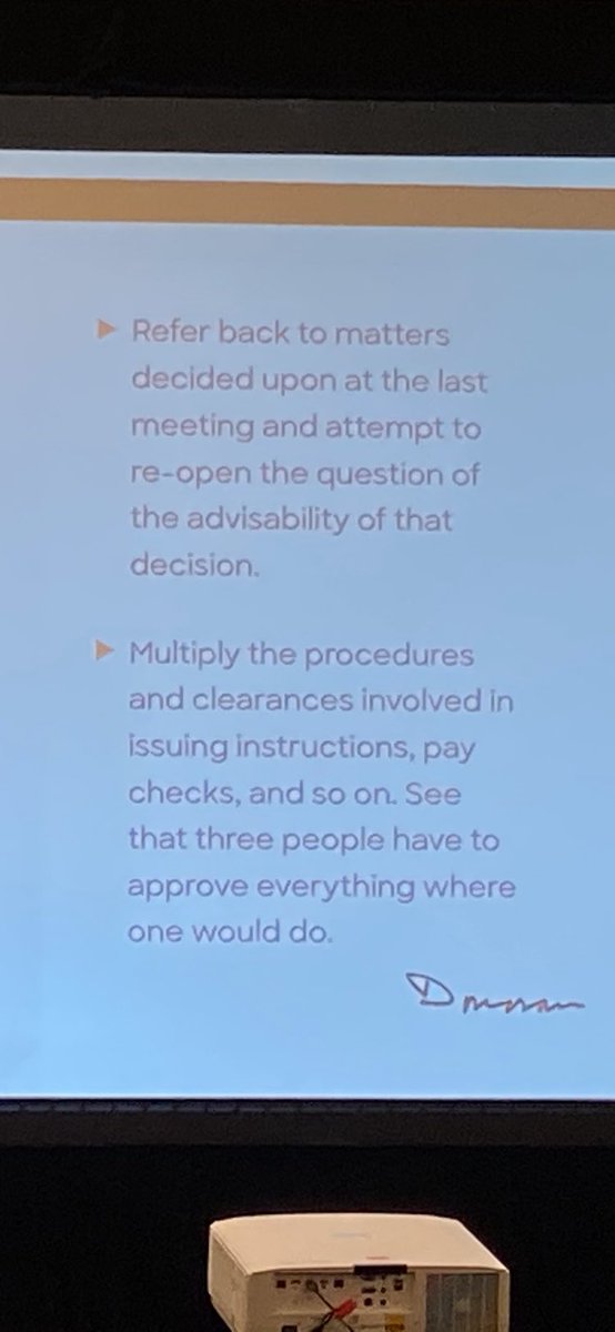Originally designed as sabotage to ensure dysfunctional organizations.