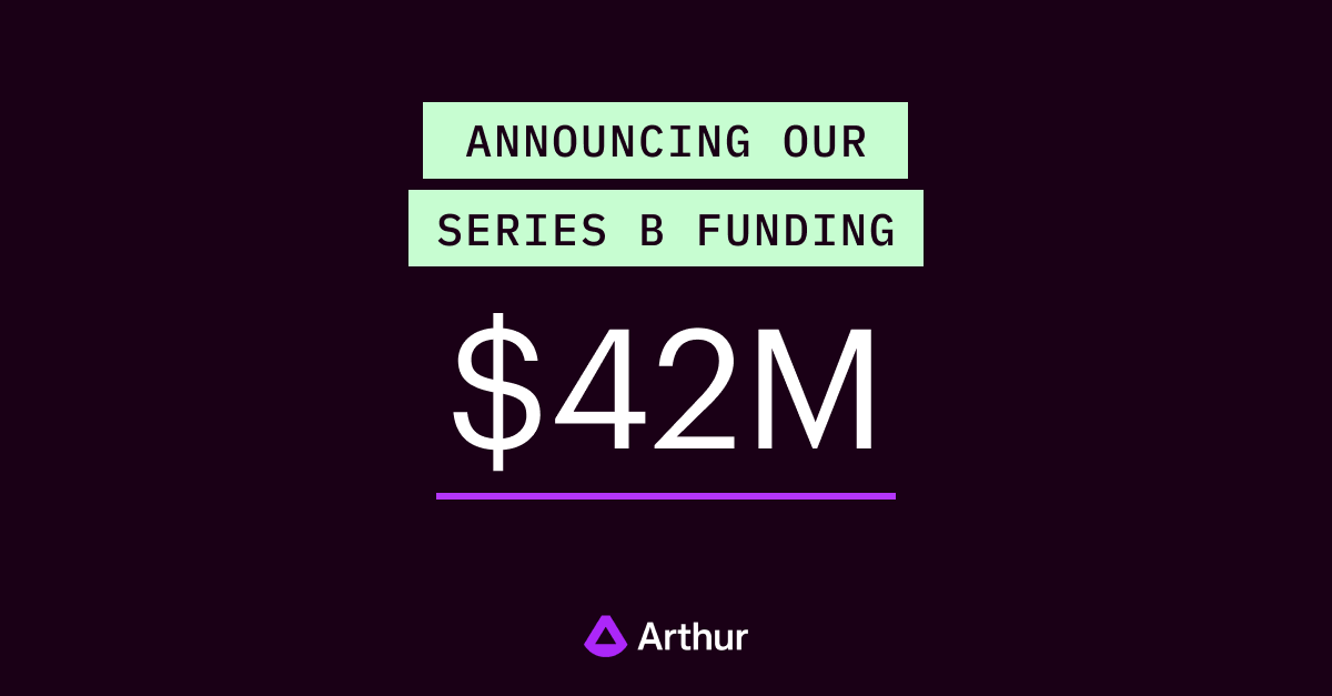 itsArthurAI's tweet photo. We’re thrilled to announce that we’ve raised $42M in Series B funding!

Led by @AcrewCapital and @greycroftvc, this round will allow us to accelerate our mission to make AI work for everyone.

• Blog post: https://t.co/rUGN8o4op6
• @TechCrunch story: https://t.co/XYSLASGuFs https://t.co/7QOozNaTzs