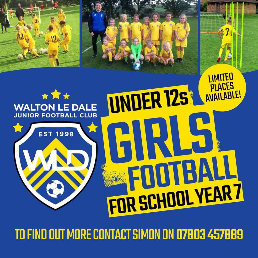 Current Y7 girls - inspired by the @Lionesses success this Summer? Great opportunity to join @wldjfc Girls new U12 team. Looking for a couple of players to join a great set of girls. Experienced coaches. @PdplGirls @NWgrassrootsuk @BrownedgeStMary @LostockHallSLS @WLDHighSchool