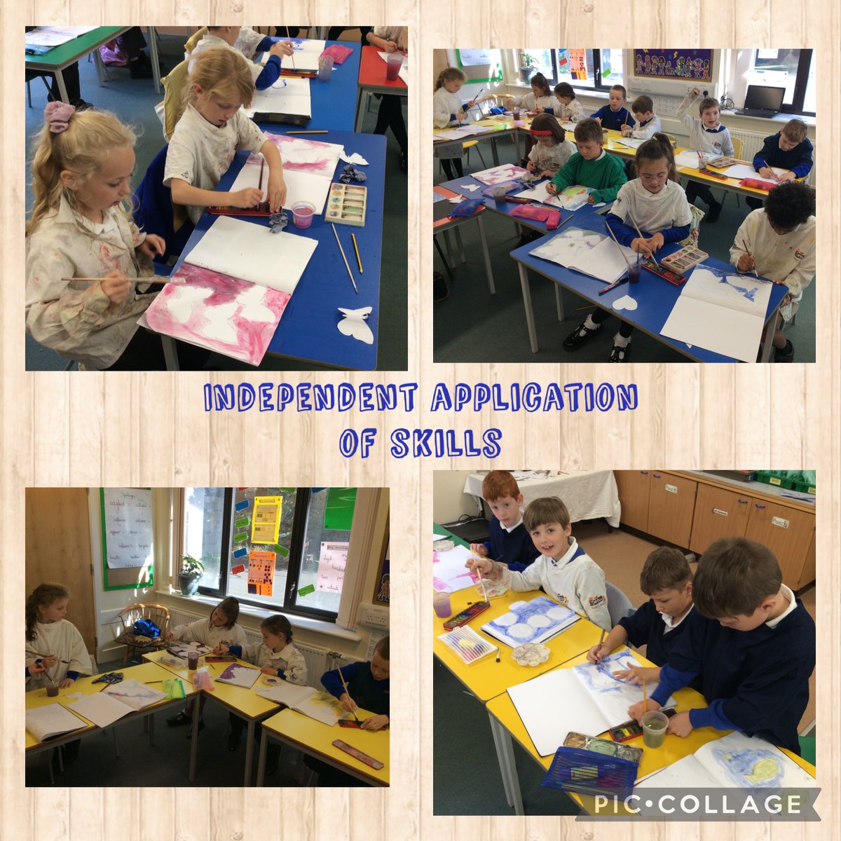 Y3Hunmanby's tweet photo. After a series of lessons on colour and colour theory, the children spent the afternoon applying their skills and knowledge. They were so proud of what they produced :-) https://t.co/Xa03MBz0Tm