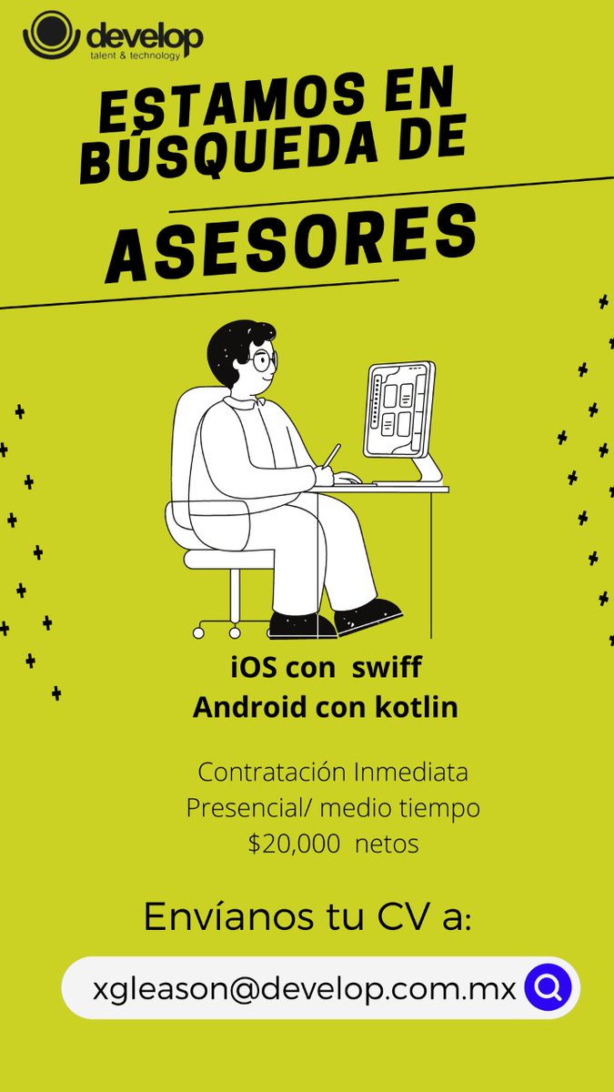 mx_develop's tweet image. Estamos en busca de asesores para impartir cursos.