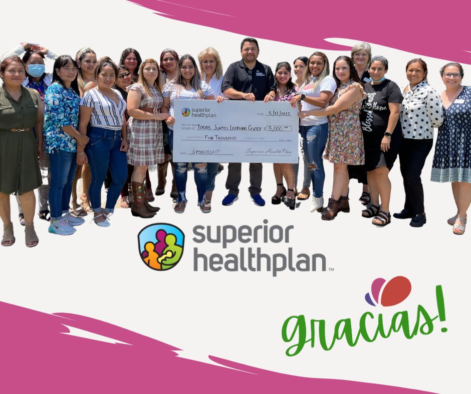 Mil gracias to Superior Healthplan for sponsoring our Care Closet! Thanks to their generosity, we were able to launch our closet this fall for our families who can now access personal care items when they need to. 
#TodosJuntos #JuntosEsMejor #SaludablesJuntos #Community