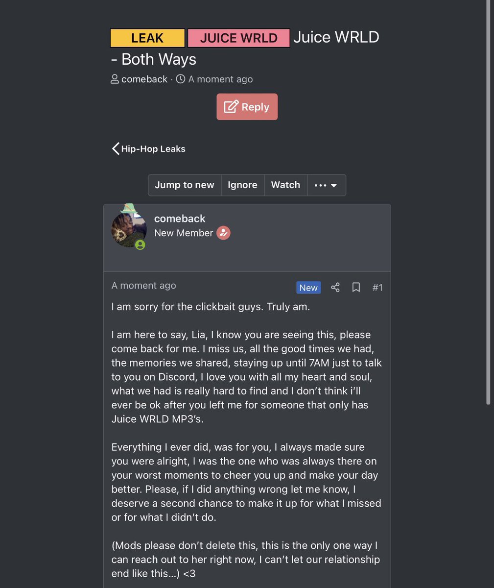 Kurrco on Twitter "The Juice WRLD leak community is cooked"
