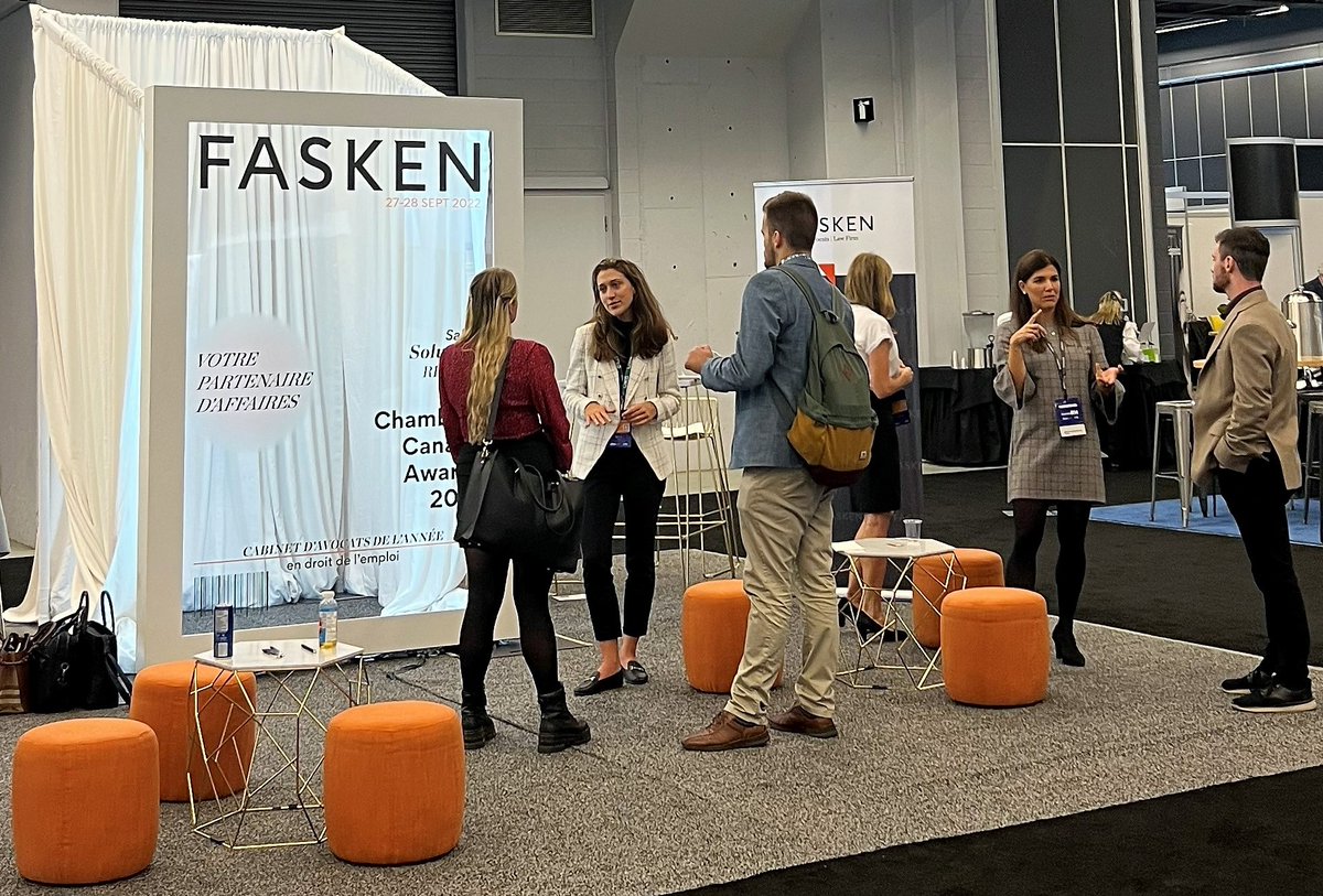 FaskenAvocats's tweet photo. Le congrès RH 2022, organisé par l’Ordre des conseillers en ressources humaines agréés (CRHA) et présenté par Fasken, se tient aujourd’hui au Palais des congrès de Montréal.
Venez nous rencontrer à notre kiosque !
#CongresRH #Fasken https://t.co/1cofFQW7m8