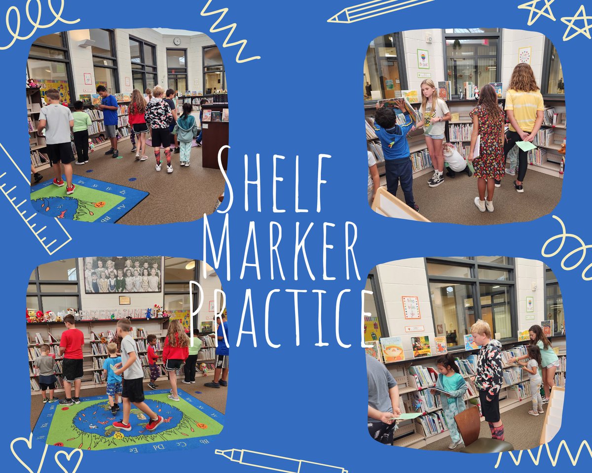MrsMildenberger's tweet photo. @UpchurchElem 5th Graders came to help the Kindergarteners practice using the shelf markers in the library and then read a book to them #LeaperNation https://t.co/qTfdmVFOUV