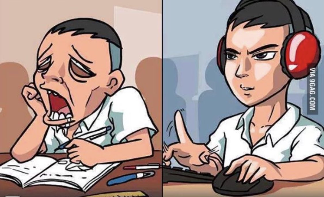 crappo__'s tweet image. Me doing homework vs me ratioing ned (formerly) from try guys
