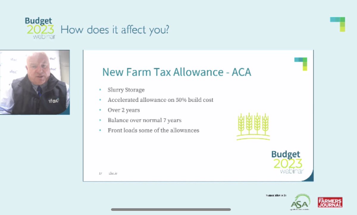 ❕Farming issues ❕

Declan McEvoy from <a href="/ifac_ireland/">ifac</a> is explaining how farmers are effecting after today’s #budget2023ireland 

NO CHANGE TO CAT/CGT RATES OR BANDS (Farm succession) 

WEBINAR LIVE with <a href="/farmersjournal/">Irish Farmers Journal</a> <a href="/ifac_ireland/">ifac</a>