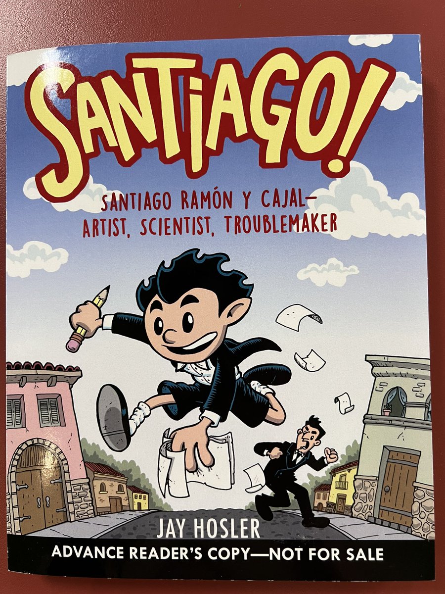 OTLibrary's tweet image. Thank you to @thebookstall for the ARC of the new graphic novel “Santiago!”, which is about neuroscientist, artist, and sometimes troublemaker Santiago Ramón y Cajal. #HispanicHeritageMonth #112Leads #somosOT